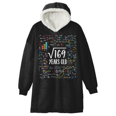 Square Root Of 169 13th Birthday Gift 13 Year Old Gifts Math Bday Gift Hooded Wearable Blanket