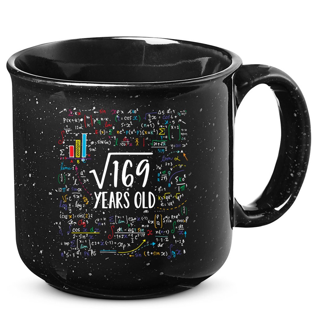 Square Root Of 169 13th Birthday Gift 13 Year Old Gifts Math Bday Gift 15oz Campfire Ceramic Mug