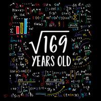 Square Root Of 169 13th Birthday Gift 13 Year Old Gifts Math Bday Gift Flatbill Hat