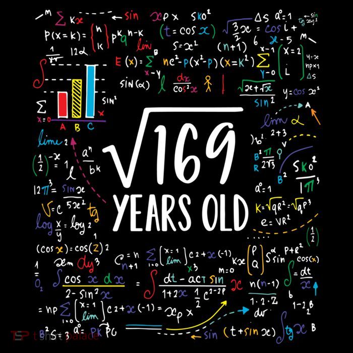 Square Root Of 169 13th Birthday Gift 13 Year Old Gifts Math Bday Gift Flatbill Hat