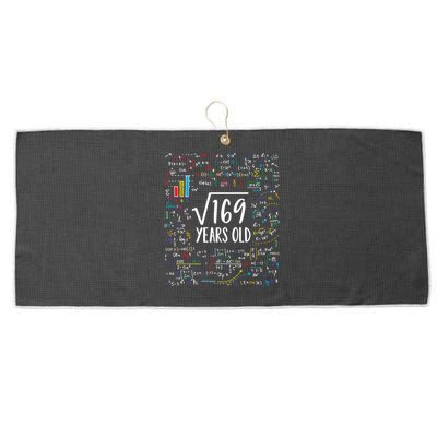 Square Root Of 169 13th Birthday Gift 13 Year Old Gifts Math Bday Gift Large Microfiber Waffle Golf Towel