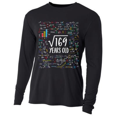 Square Root Of 169 13th Birthday Gift 13 Year Old Gifts Math Bday Gift Cooling Performance Long Sleeve Crew