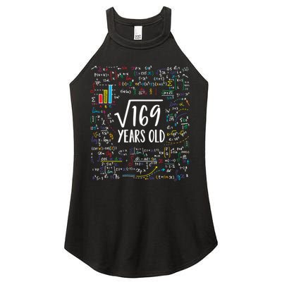 Square Root Of 169 13th Birthday Gift 13 Year Old Gifts Math Bday Gift Women's Perfect Tri Rocker Tank