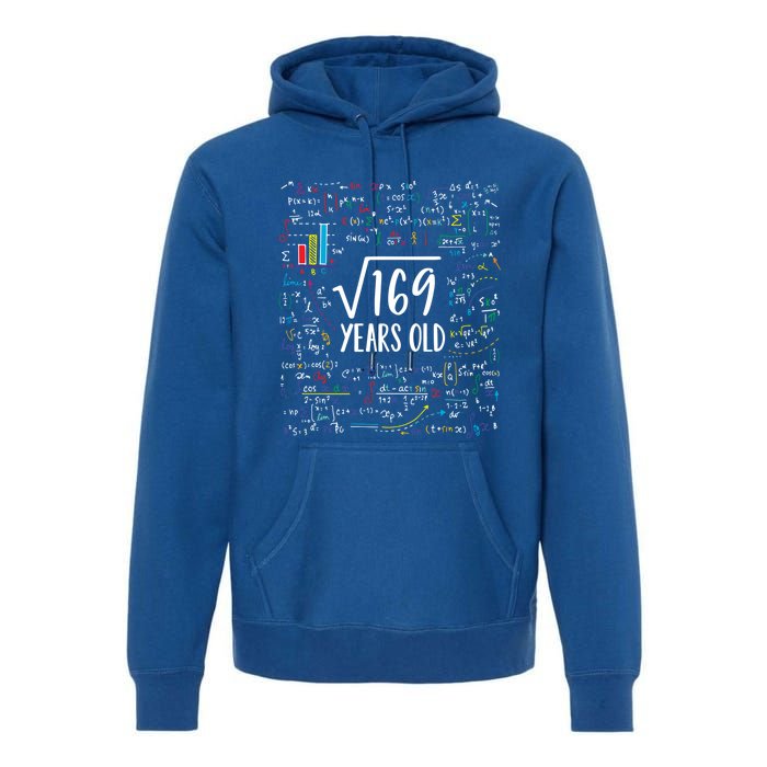 Square Root Of 169 13th Birthday Gift 13 Year Old Gifts Math Bday Gift Premium Hoodie