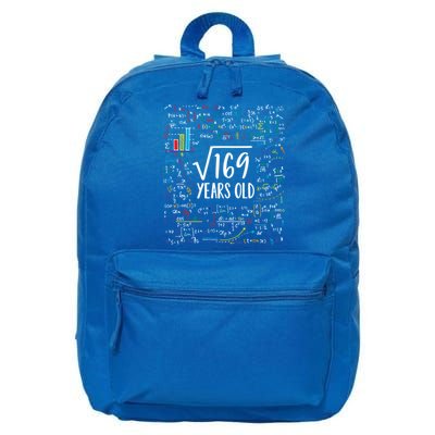 Square Root Of 169 13th Birthday Gift 13 Year Old Gifts Math Bday Gift 16 in Basic Backpack