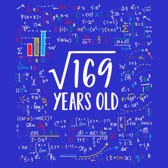 Square Root Of 169 13th Birthday Gift 13 Year Old Gifts Math Bday Gift Bag
