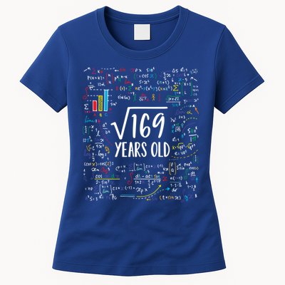 Square Root Of 169 13th Birthday Gift 13 Year Old Gifts Math Bday Gift Womens T-Shirt