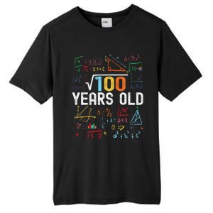 Square Root Of 100 10th Birthday 10 Years Old Birthday Tall Fusion ChromaSoft Performance T-Shirt