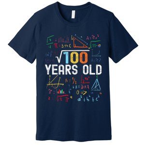 Square Root Of 100 10th Birthday 10 Years Old Birthday Premium T-Shirt