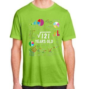 Square Root Of 121 11th Birthday 11 Year Old Love Mathematic Adult ChromaSoft Performance T-Shirt