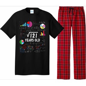 Square Root Of 121 11th Birthday 11 Year Old Love Mathematic Pajama Set