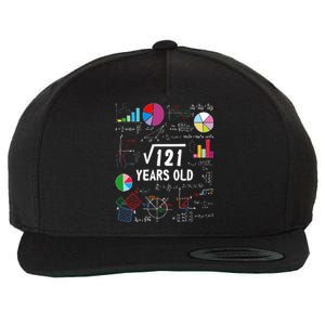 Square Root Of 121 11th Birthday 11 Year Old Love Mathematic Wool Snapback Cap