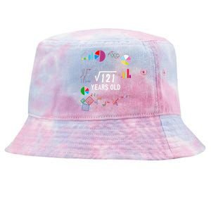 Square Root Of 121 11th Birthday 11 Year Old Love Mathematic Tie-Dyed Bucket Hat