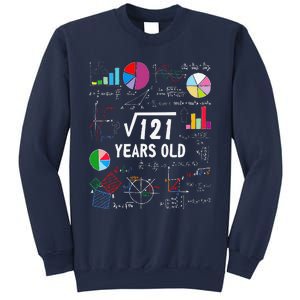 Square Root Of 121 11th Birthday 11 Year Old Love Mathematic Sweatshirt