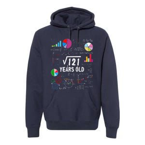 Square Root Of 121 11th Birthday 11 Year Old Love Mathematic Premium Hoodie