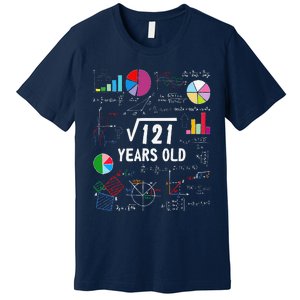 Square Root Of 121 11th Birthday 11 Year Old Love Mathematic Premium T-Shirt