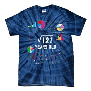 Square Root Of 121 11th Birthday 11 Year Old Love Mathematic Tie-Dye T-Shirt