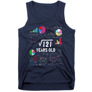 Square Root Of 121 11th Birthday 11 Year Old Love Mathematic Tank Top