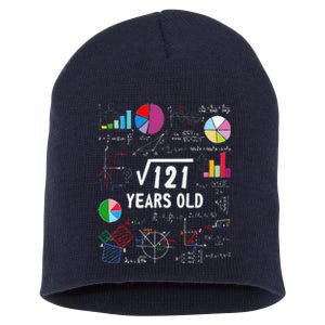 Square Root Of 121 11th Birthday 11 Year Old Love Mathematic Short Acrylic Beanie