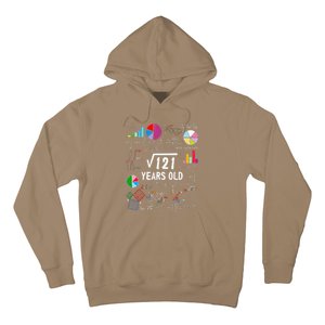 Square Root Of 121 11th Birthday 11 Year Old Love Mathematic Hoodie