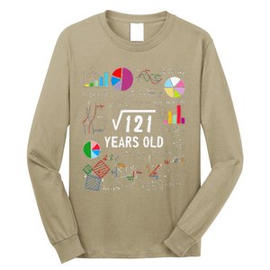 Square Root Of 121 11th Birthday 11 Year Old Love Mathematic Long Sleeve Shirt