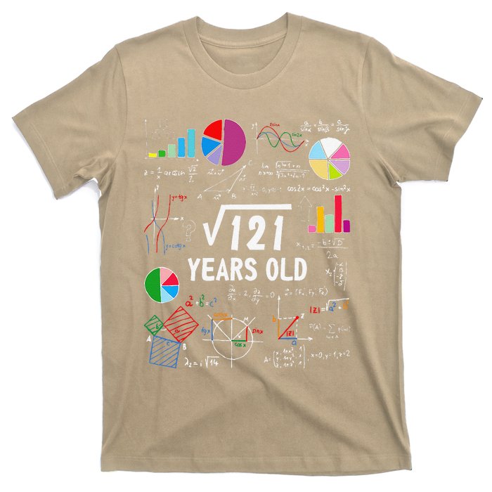 Square Root Of 121 11th Birthday 11 Year Old Love Mathematic T-Shirt