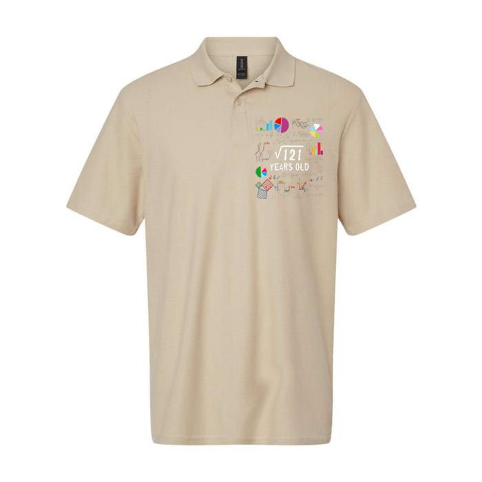 Square Root Of 121 11th Birthday 11 Year Old Love Mathematic Softstyle Adult Sport Polo