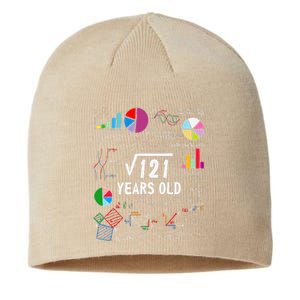 Square Root Of 121 11th Birthday 11 Year Old Love Mathematic Sustainable Beanie