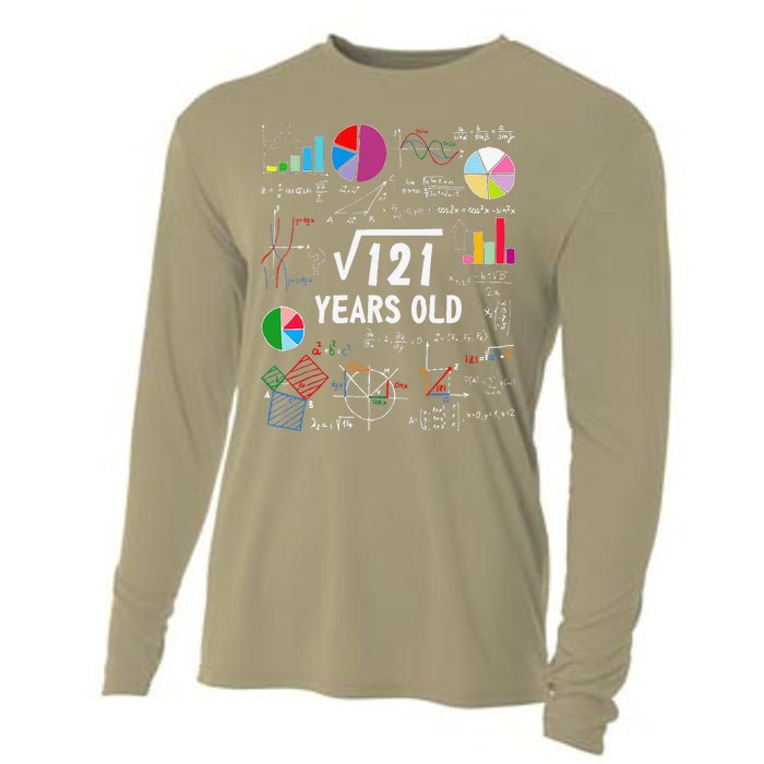 Square Root Of 121 11th Birthday 11 Year Old Love Mathematic Cooling Performance Long Sleeve Crew