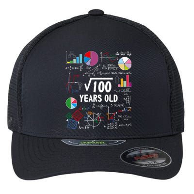 Square Root Of 100 10th Birthday 10 Year Old Love Math Flexfit Unipanel Trucker Cap