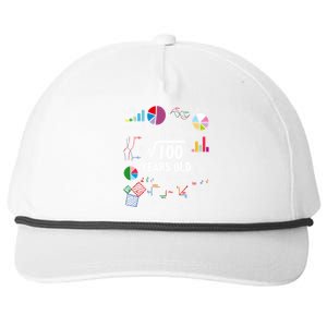 Square Root Of 100 10th Birthday 10 Year Old Love Math Snapback Five-Panel Rope Hat