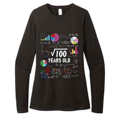 Square Root Of 100 10th Birthday 10 Year Old Love Math Womens CVC Long Sleeve Shirt