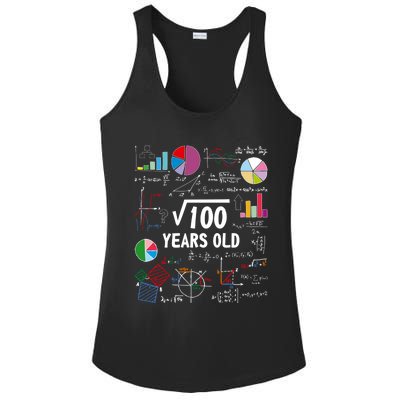 Square Root Of 100 10th Birthday 10 Year Old Love Math Ladies PosiCharge Competitor Racerback Tank