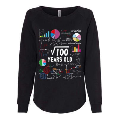 Square Root Of 100 10th Birthday 10 Year Old Love Math Womens California Wash Sweatshirt