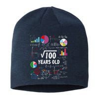 Square Root Of 100 10th Birthday 10 Year Old Love Math Sustainable Beanie