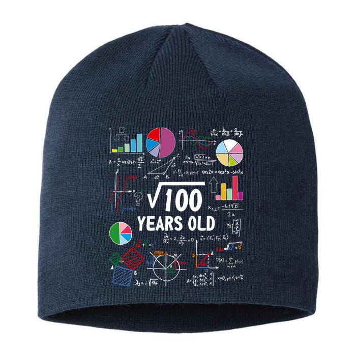 Square Root Of 100 10th Birthday 10 Year Old Love Math Sustainable Beanie