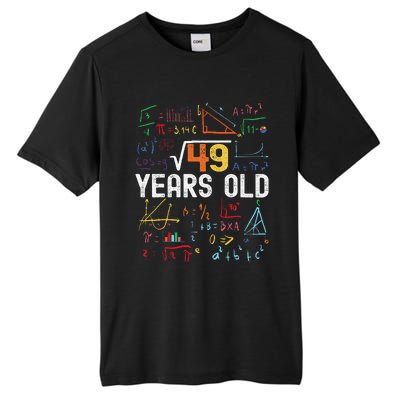 Square Root Of 49 7th Birthday 7 Years Old Birthday Tall Fusion ChromaSoft Performance T-Shirt