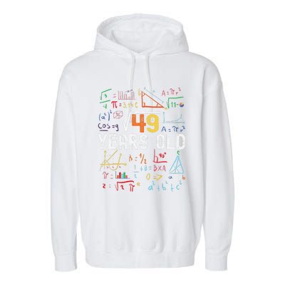 Square Root Of 49 7th Birthday 7 Years Old Birthday Garment-Dyed Fleece Hoodie