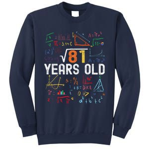 Square Root Of 81 9th Birthday 9 Years Old Birthday Sweatshirt