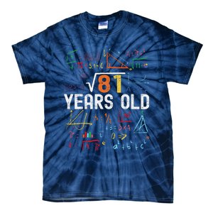 Square Root Of 81 9th Birthday 9 Years Old Birthday Tie-Dye T-Shirt