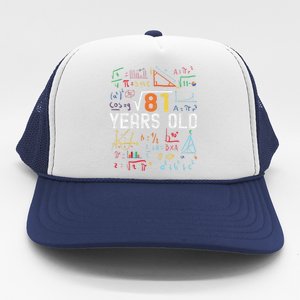 Square Root Of 81 9th Birthday 9 Years Old Birthday Trucker Hat