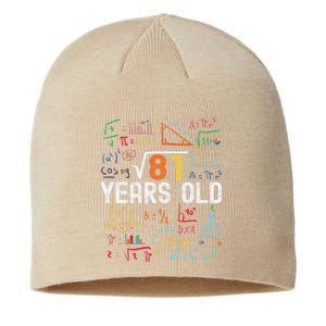 Square Root Of 81 9th Birthday 9 Years Old Birthday Sustainable Beanie