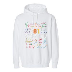 Square Root Of 81 9th Birthday 9 Years Old Birthday Garment-Dyed Fleece Hoodie