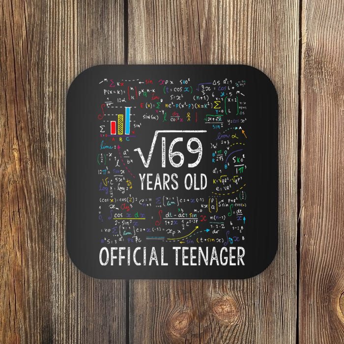 Square Root Of 169 13 Years Old Nager Birthday Coaster