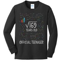 Square Root Of 169 13 Years Old Nager Birthday Kids Long Sleeve Shirt