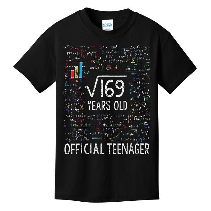 Square Root Of 169 13 Years Old Nager Birthday Kids T-Shirt