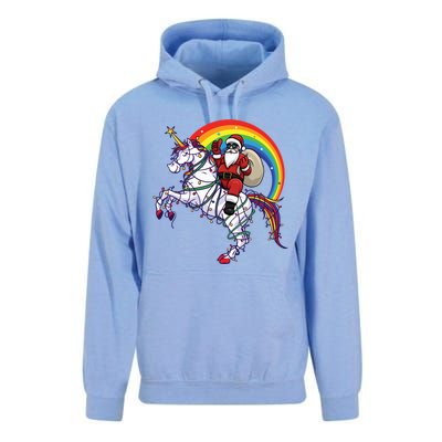 Santa Riding On Unicorn Christmas Gift Great Gift Unisex Surf Hoodie