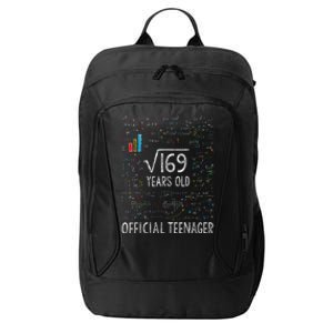 Square Root Of 169 13 Years Old Of.ficial Teenager Birthday City Backpack