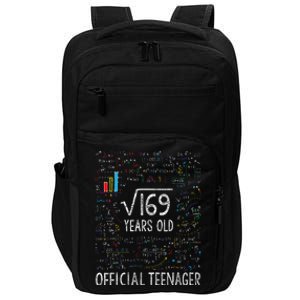 Square Root Of 169 13 Years Old Of.ficial Teenager Birthday Impact Tech Backpack