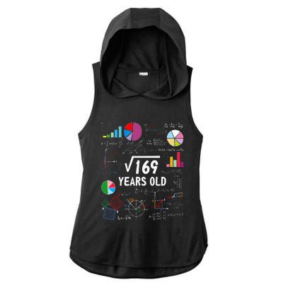 Square Root Of 169 13th Birthday 13 Year Old Math Nerd Ladies PosiCharge Tri-Blend Wicking Draft Hoodie Tank